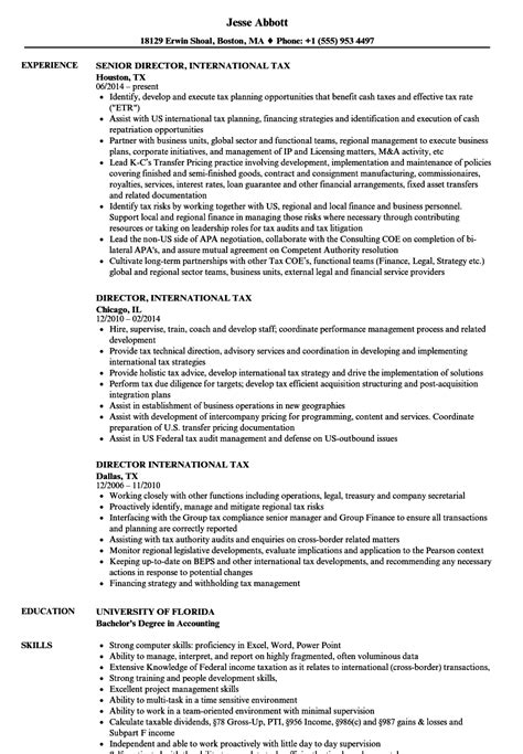 Tax Partner Resume Sample