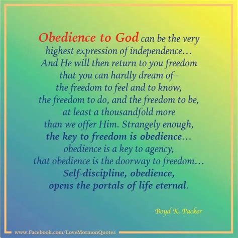 Obedience Lds Quotes Saint Quotes Quotes About God