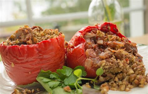 Eggplant Stuffed Peppers