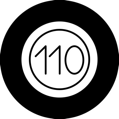 110 Speed Limit Vector Icon 20945404 Vector Art at Vecteezy