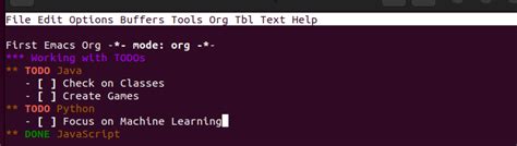 How To Use Emacs Org Mode