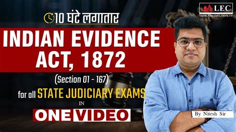 Live Complete Indian Evidence Act In One Shot Sec