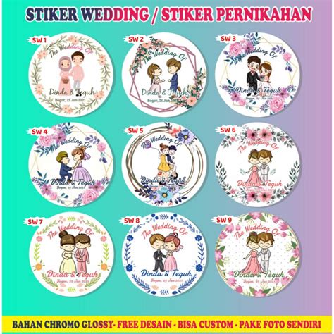 Jual Stiker Label Souvenir Pernikahan Stiker Wedding Stiker Thank You