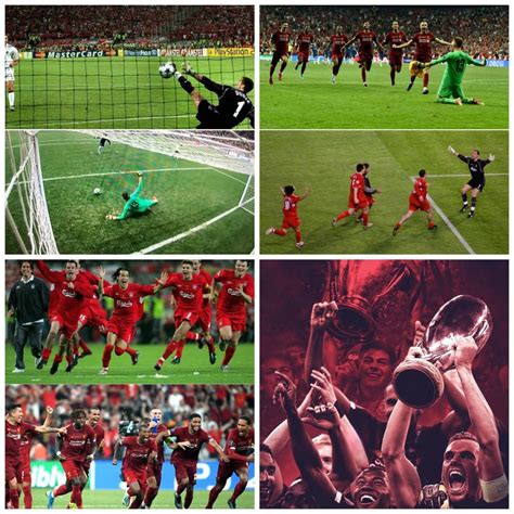 Four Different Pictures Of Soccer Players On The Field