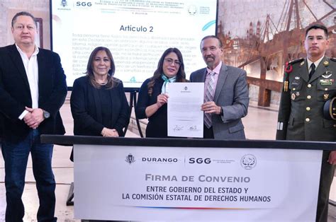 Firman Convenio Durango Y CEDH Lado Mx