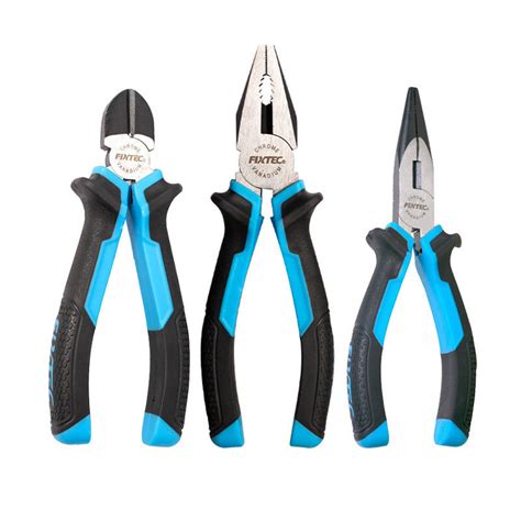 Fixtec Pcs Insulated Length Nose Diagonal Cutting Combination Pliers