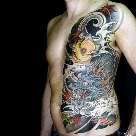 Powerful Dragon Chest Tattoo Designs For Men