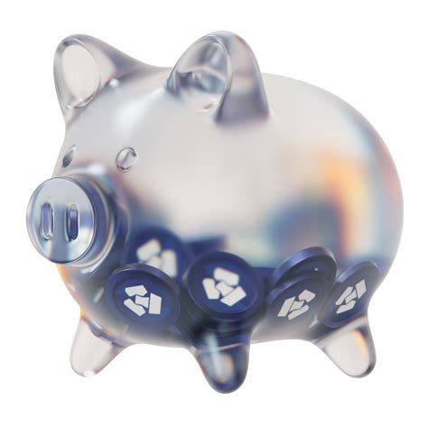 Cronos CRO Glass Piggy Bank With Decreasing Piles Of Crypto Coins