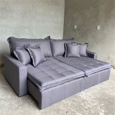 Sofá Cama Selton 200m Sofá Sem Caixa Dallu Decor