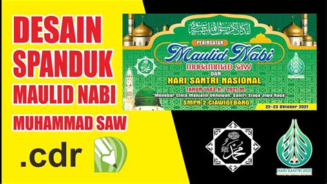 Spanduk Maulid Nabi Dan Hari Santri Nasional CDR YouTube