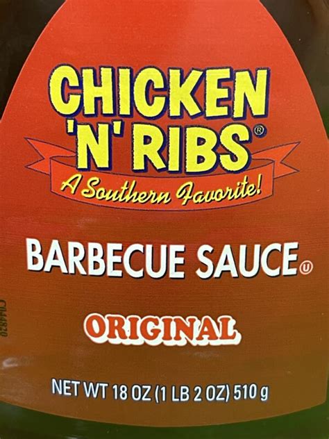 Chicken ‘n’ Ribs Barbecue Sauce 18 Oz Bottle Bbq Brisket Steak Burgers Jt Outfitters