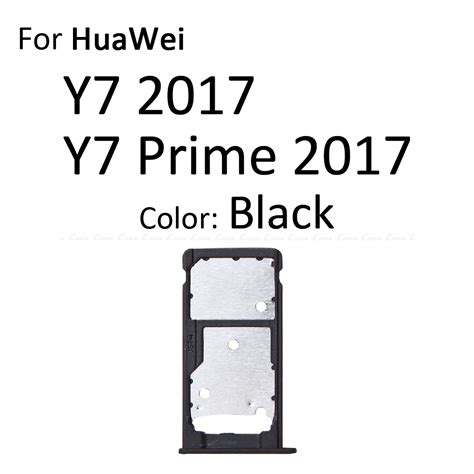 Sim Card Tray Socket Slot Reader Adapter For Huawei Y7 Prime 2018 2017 Micro Sd Card Holder