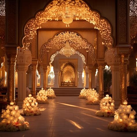 Premium Ai Image Illustration Of Indian Wedding Decoration Catring