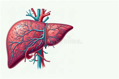 Close Up Of A Liver With Red Veins And A Pinkish Color Stock Photo