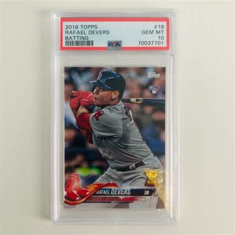 Topps Rafael Devers Series Psa Gem Mint Boston Red Sox Rc