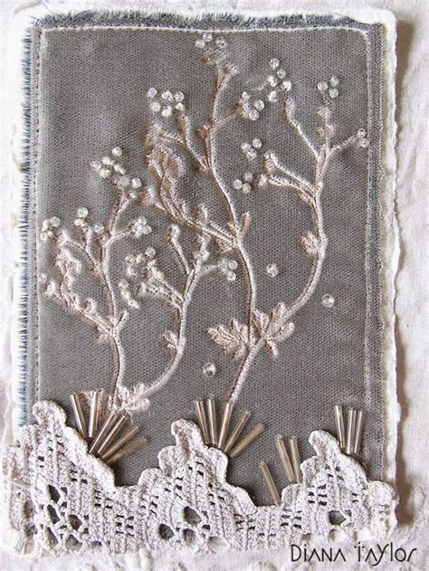 Velvet Moth Studio Winter Garden And Embossing On Velvet Bordados