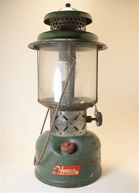 Vintage Coleman Lantern Classic Camping Fuel Light Green Model Etsy