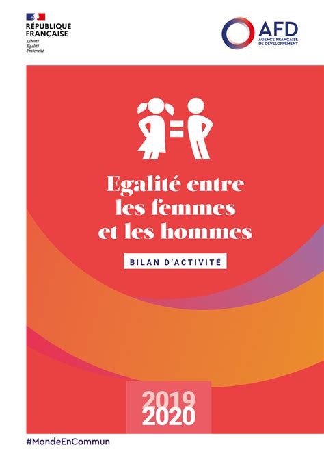 Égalité Femmes Hommes Bilan Dactivité 2019 2020 Afd Agence Française De Développement