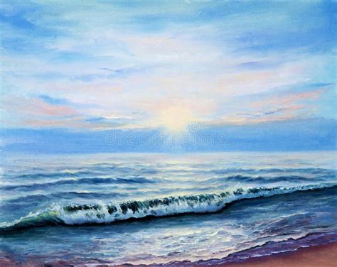 Ocean shore stock photo. Image of painting, scenery, natural - 73487484