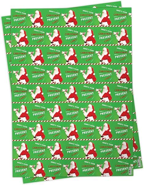 Brainbox Candy 2 Sheets Of Heres Your Present C T Funny Christmas