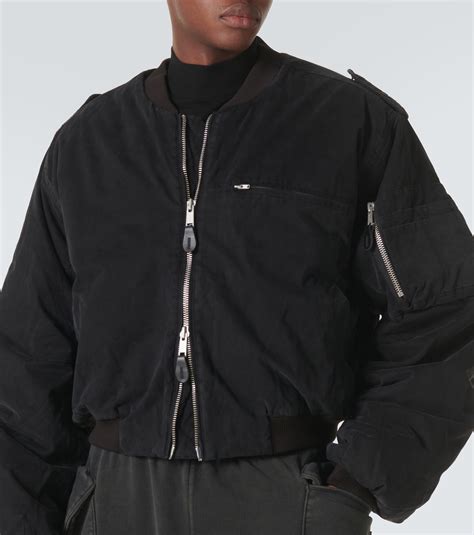 A4 Cotton Bomber Jacket In Black Entire Studios Mytheresa