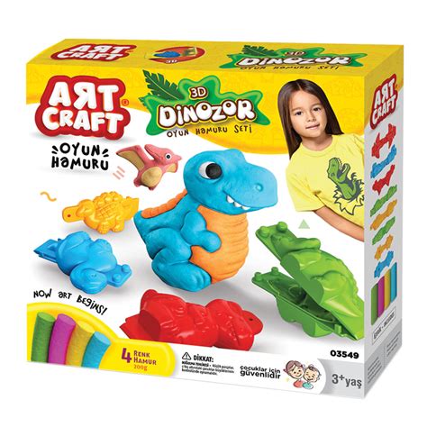 Art Craft D Dinosaurs Dough Set Gr Fen Oyuncak