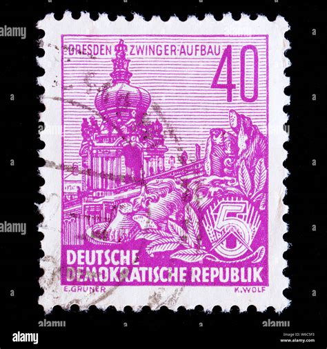 East Germany Postage Stamp Dresden Zwinger Stock Photo Alamy