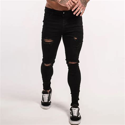 Ripped Black Skinny Jeans Ripped Skinny Jeans Mens Black Say No To