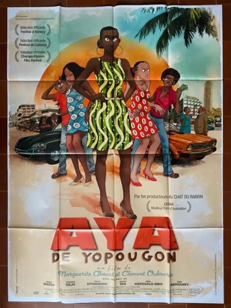 AFFICHE AYA DE YOPOUGON Film Animation Afrique 120x160cm EUR 10 00