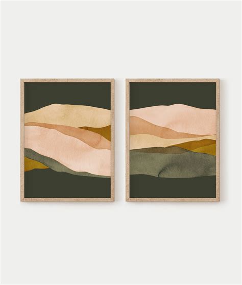 Modern Printable Wall Art Set Of 2 Prints 2 Piece Wall Art Abstract