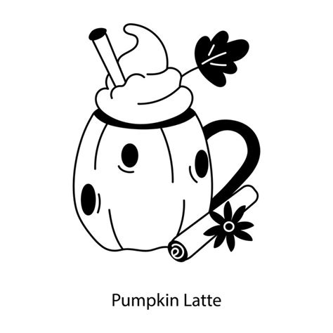 Premium Vector Here Is A Doodle Icon Of Pumpkin Latte