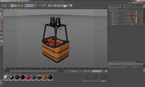 D Hot Air Balloon Basket Model TurboSquid