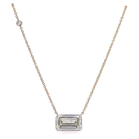 Emerald Cut Diamond Necklace Juniker Jewelry Co