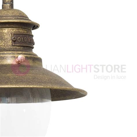 Navy Applique Lampada Da Esterno Ottone Invecchiato Stile Nautico Marino