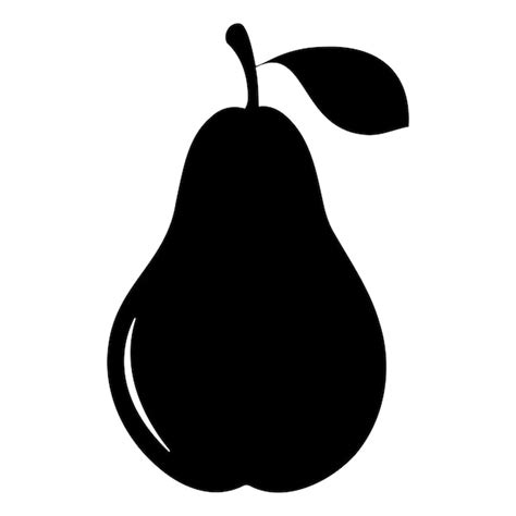 Premium Vector Pear Silhouette Icon Isolated Vector Illustration