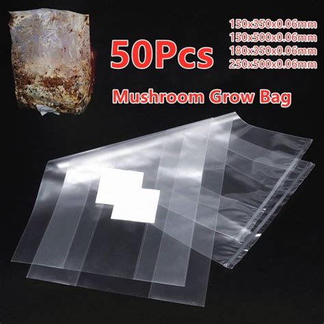 Sizes Pcs Pvc Mushroom Spawn Grow Bag Substrate High Temp Pre