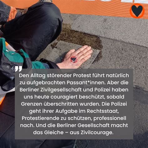 Letzte Generation on Twitter Bei einer Straßenblockade heute