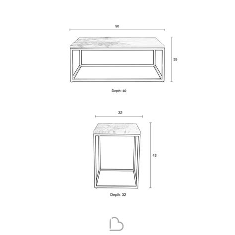 Tavolino Zuiver Marble Power