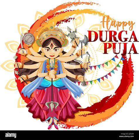 Happy Durga Puja Event Day Illustration Stock Vector Image And Art Alamy