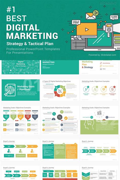 Top Digital Marketing PowerPoint, a Presentation Template by SlideSalad ...