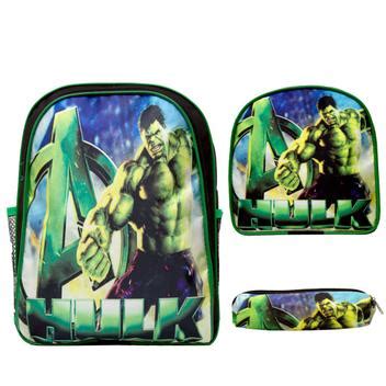 Mochila Incrivel Hulk Lancheira Infantil Costas Aulas TOYS 2U