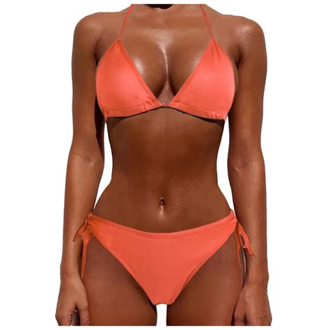 Bikini Swimsuit Bottom Beachwear Push Up Padded Bra G String Panties