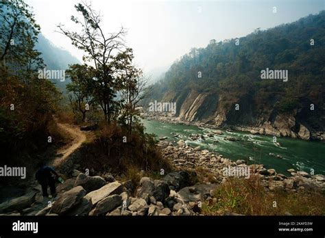 Trail On The Sarda River Gorge At Indianepal Border This Trek Was