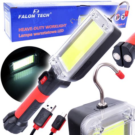 LAMPA LATARKA LAMPKA WARSZTATOWA LED COB Z MAGNESEM AKUMULATOR USB HAK