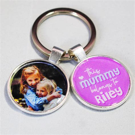 Personalised Photo Printed Key Ring With A Personalised Etsy