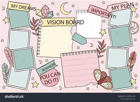 2345 Vision Board Template Images Stock Photos 3d Objects And Vectors