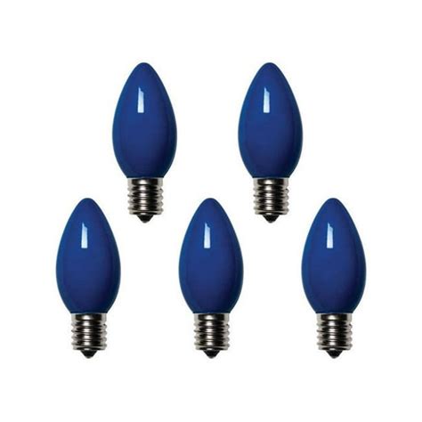 Holiday Bright Lights 9761123 C9 Christmas Light Bulbs Blue 1 In