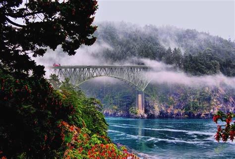 Whidbey Island Deception Pass Deception Pass Bridge Whidbey Island Washington By Rick Lawler