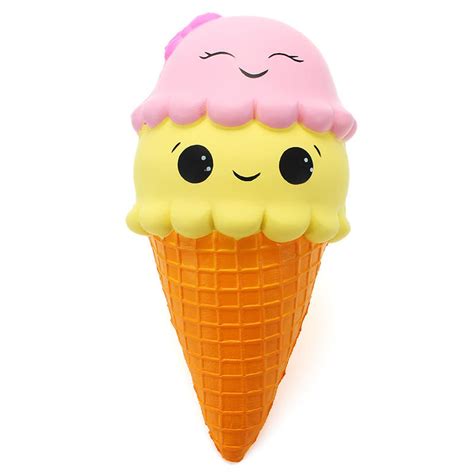 Squishy Ice Cream Cone Jumbo 22cm Slow Rising With Packaging Collection