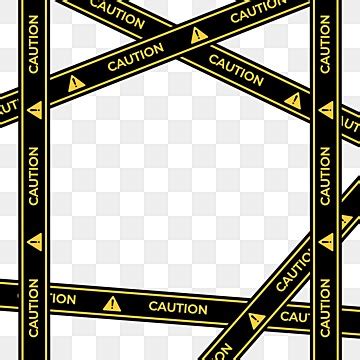 Cordon Yellow Warning Hazard Border Warning Line Frame Warning PNG